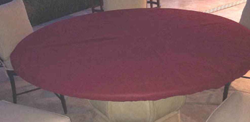 Ruby Red Poker Table Cover: Custom Made to order: Game Table Cloth - USA made for round 60" lifetime table for Bridge, Mahjong - tile games - free ship