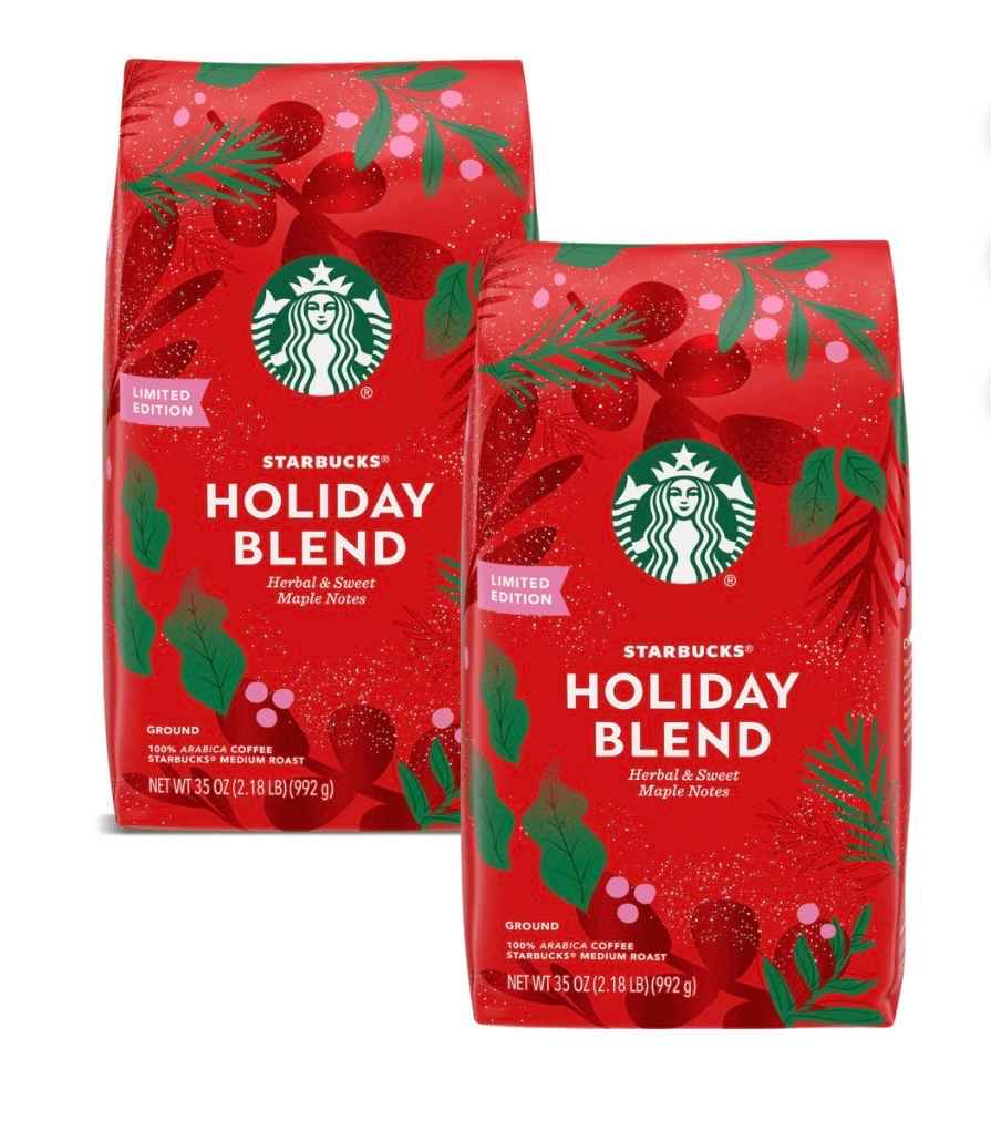 Starbucks Holiday Blend Ground Coffee Medium Roast 17 oz (Pack of 2)