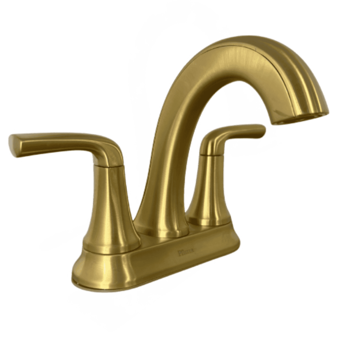 LF-048-LRBG 4 in. Centerset 2-Handle Bathroom Faucet in Brushed Gold