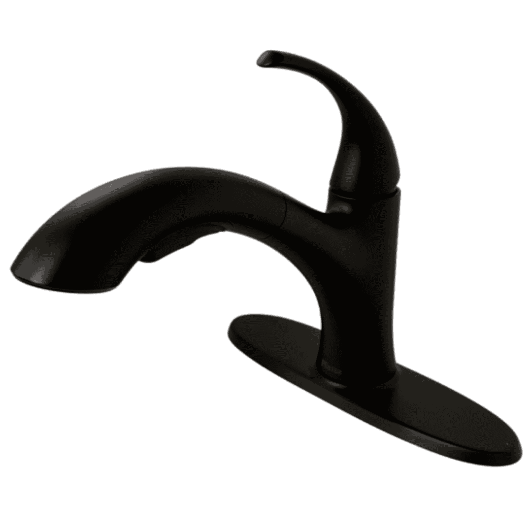 F-534-7WRYB Single-Handle Pull-Out Kitchen Faucet in Matte Black