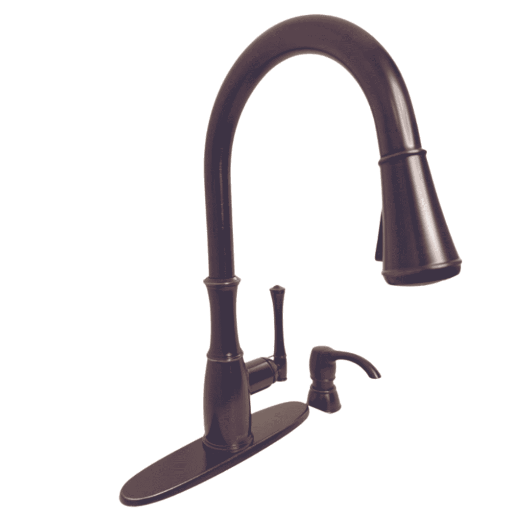 GT529-WH1Y Single-Handle Pull-Down Sprayer Kitchen Faucet in Tuscan Bronze