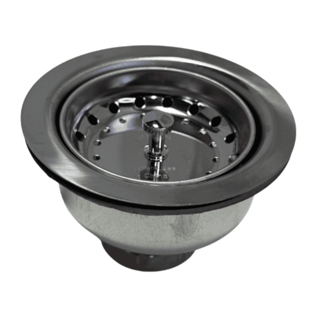 22036 Stainless Steel 3-1/2 in. Basket Strainer with Drain Assembly
