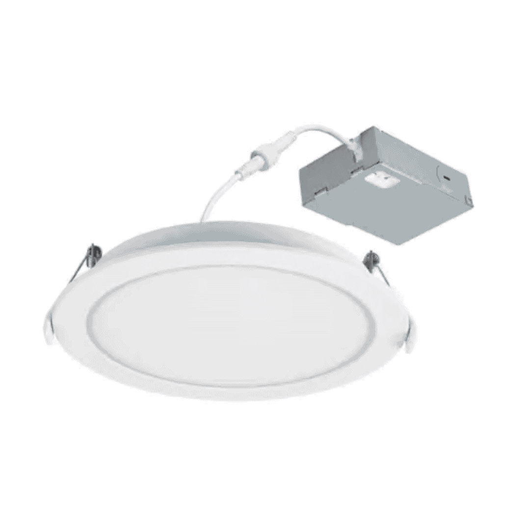 Commercial Electric 63332101 6 in. Canless Downlight Integrated LED Recessed Light Trim Inner Ring Facing Night Light Feature Adjustable CCT