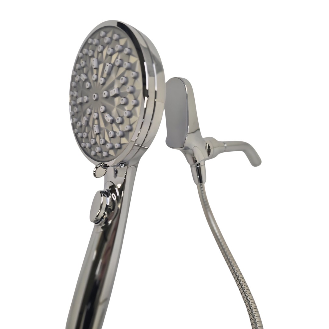 016-WS2-HFM01CC 6-Spray Wall-Mount Handheld Shower Head 1.75 GPM in Polished Chrome