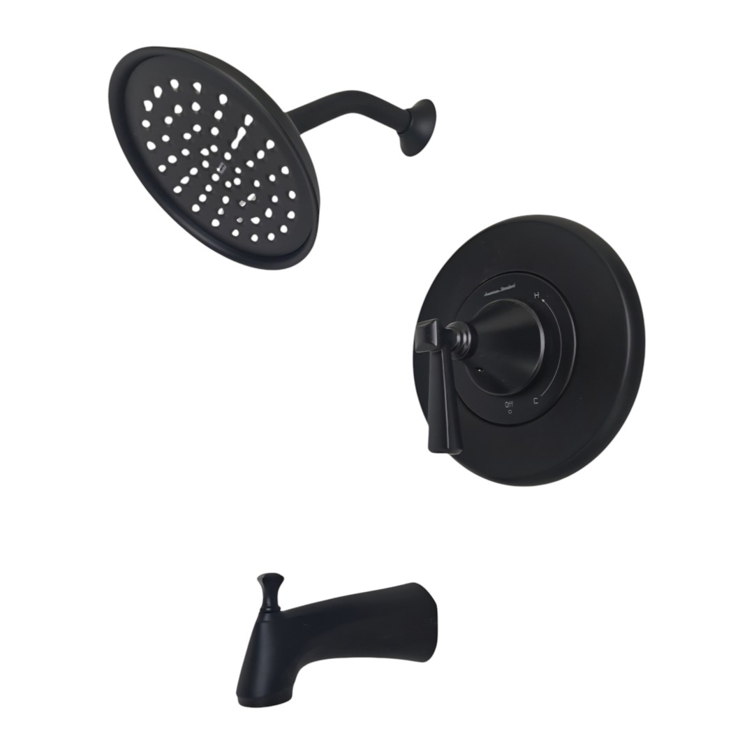 7417502.243 Single-Handle 1-Spray Tub and Shower Faucet with 1.8 GPM in Matte Black (Valve Included)