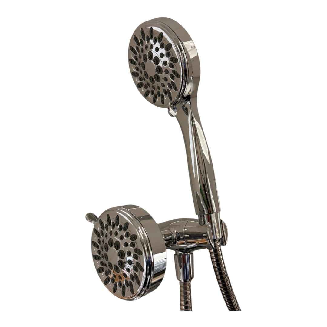 20016 5-Spray Dual Wall Mount Shower Heads 3.75 in. Chrome