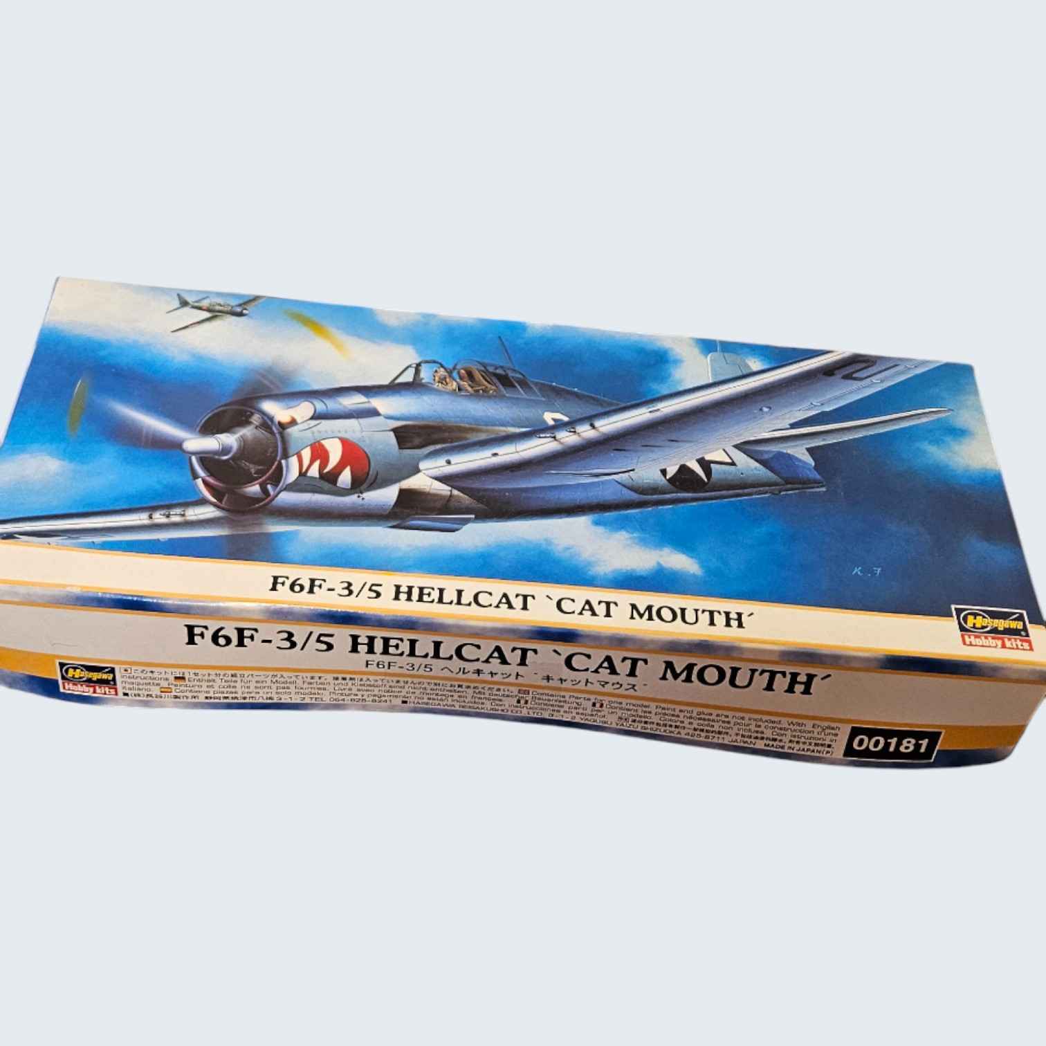 Model Airplane by Hasegawa Hobby Kits FGF-3/5 Hellcat "Cat Mouth" -- item #4058