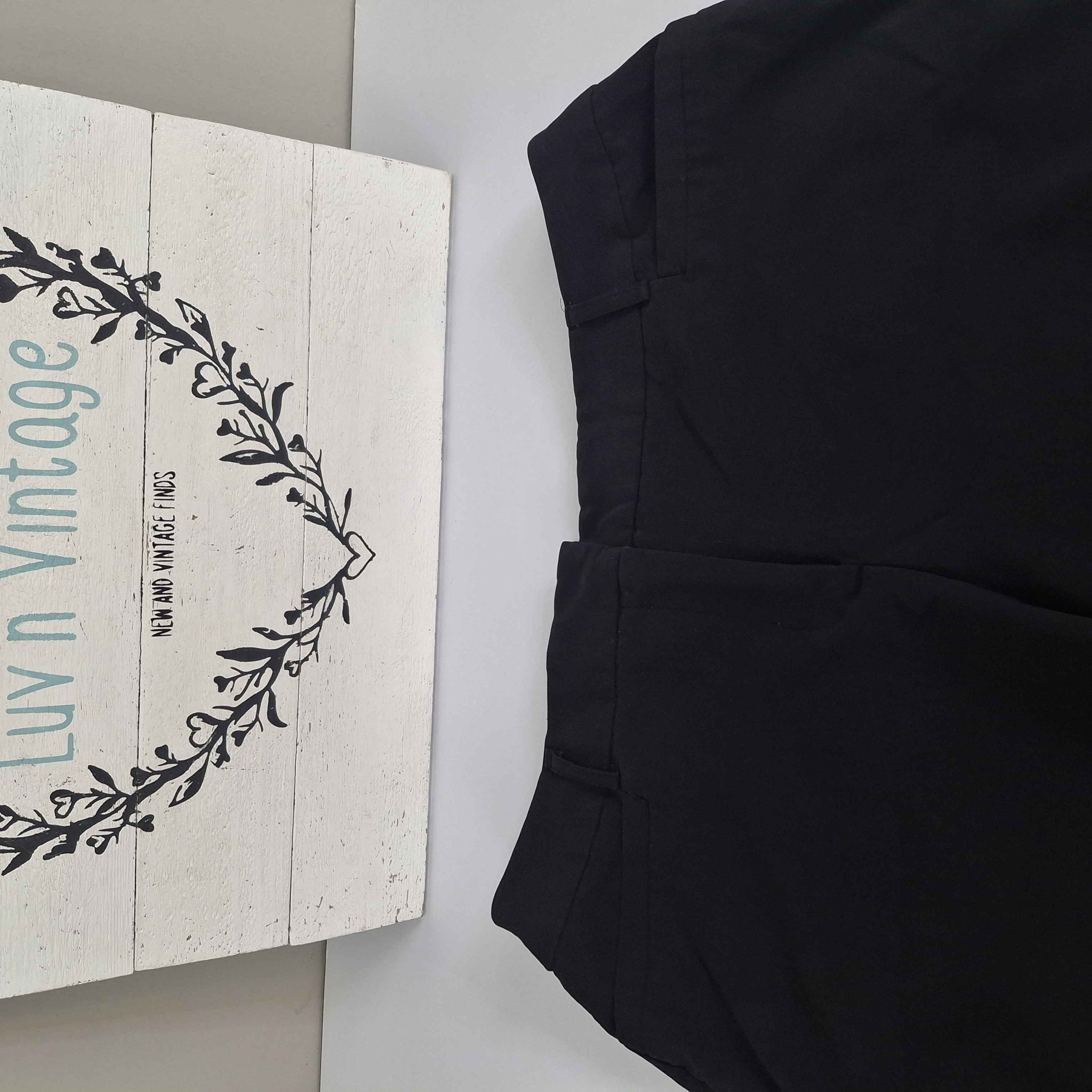 avenue-womens-black-dress-pants-size-14-average-straight-leg-stretch-trousers