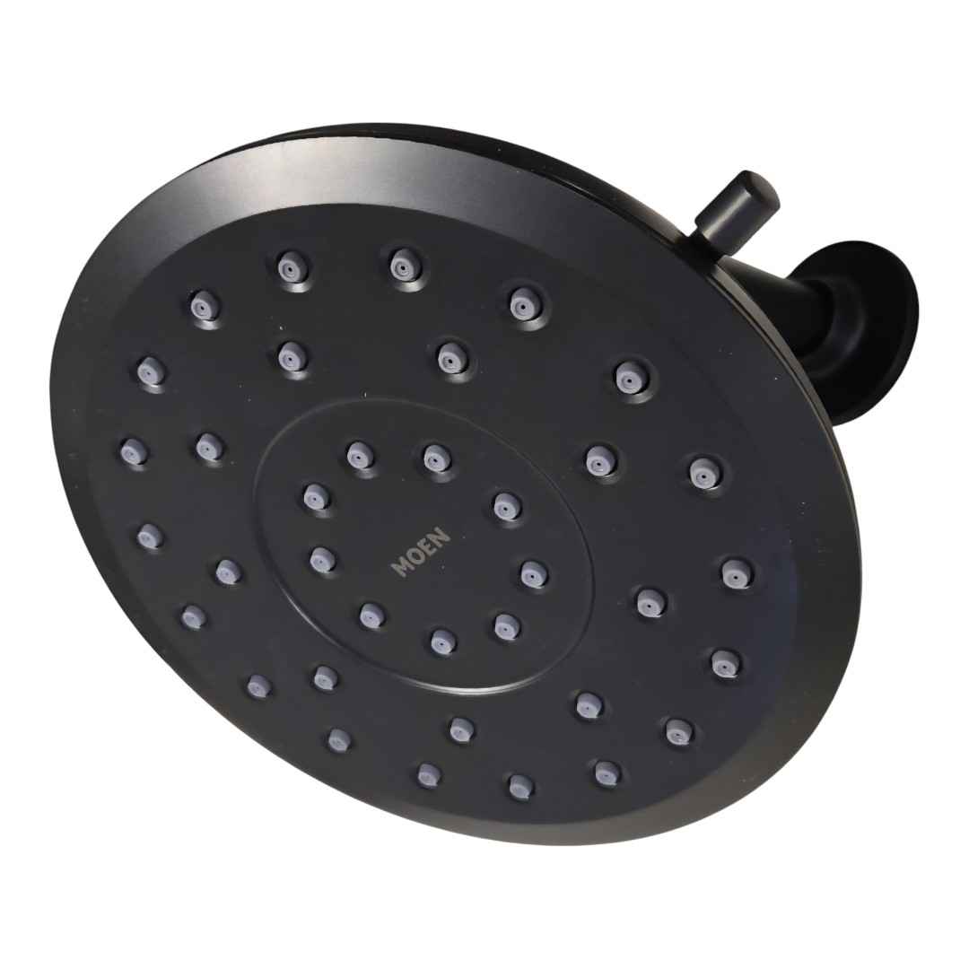 220R6EPBL 8-Spray 6 in. Wall-Mount Fixed Shower Head, 1.75 GPM, in Matte Black