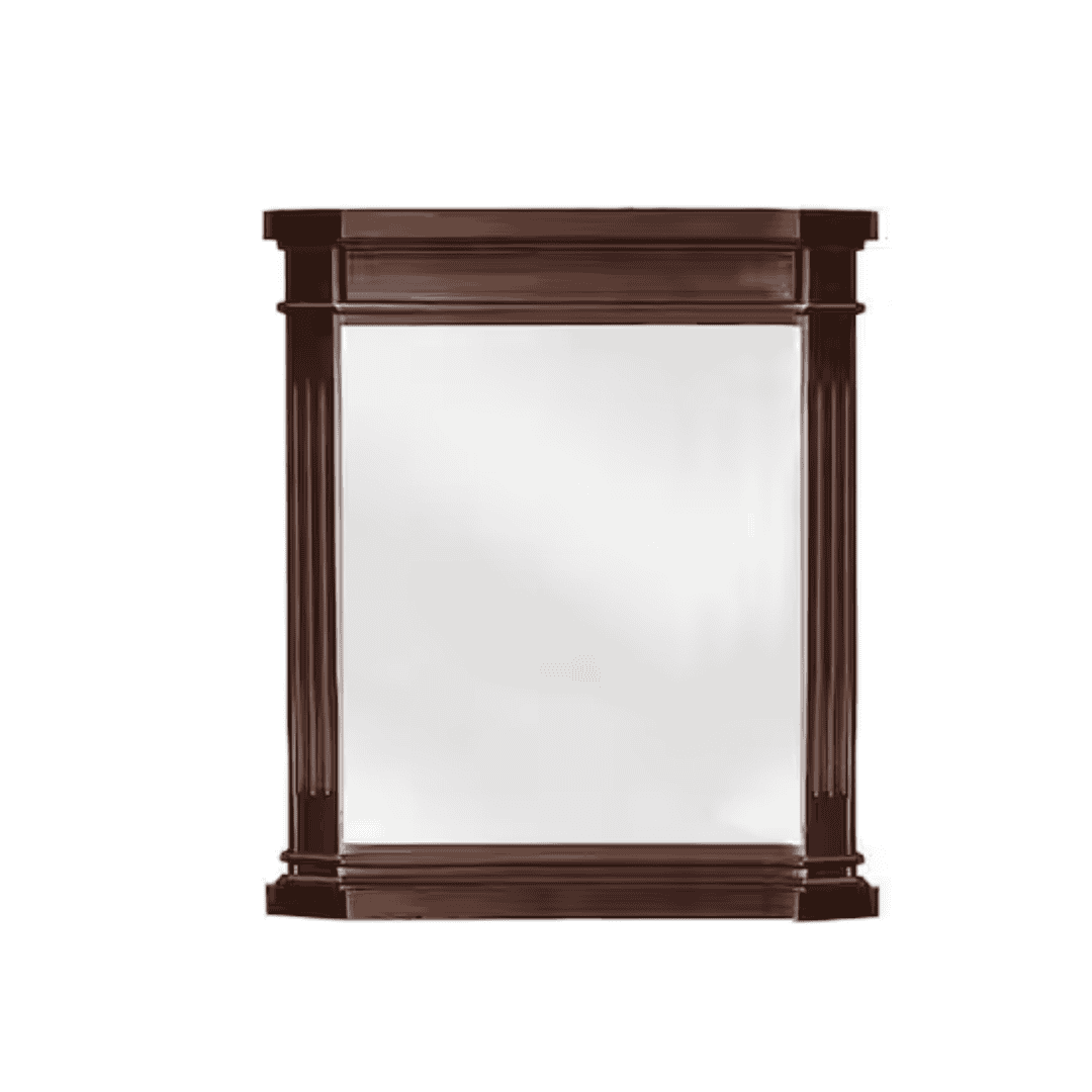 Home Decorators Collection MD-M1218 26 in. W x 30 in. H Rectangular Wood Framed Wall Bathroom Vanity Mirror in Cherry