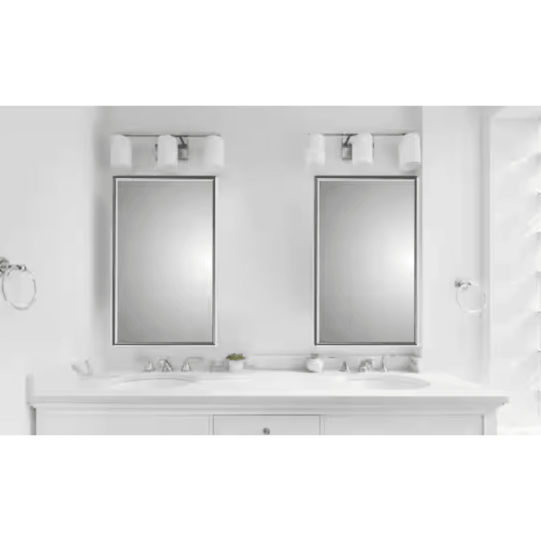Glacier Bay GB11 Spacecab 16 in. x 26 in. x 3-1/2 in. Framed Recessed 1-Door Medicine Cabinet with 6-Shelves and Chrome Frame Mirror