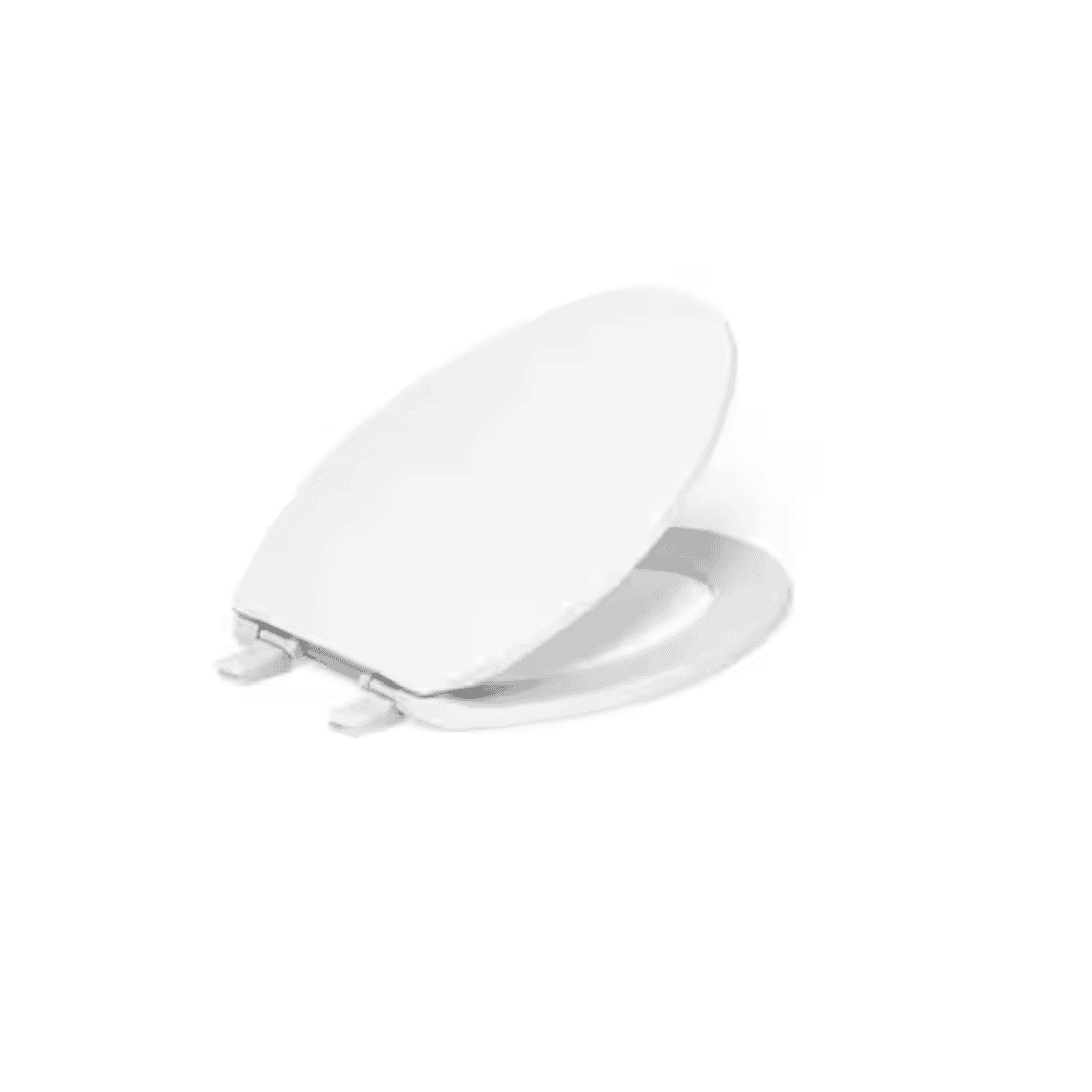 KOHLER K-4774-0 Brevia Elongated Toilet Seat with Quick-Release Hinges in White