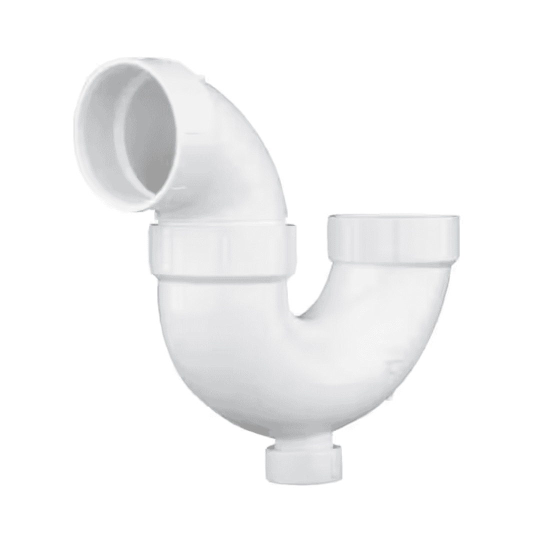 Charlotte Pipe PVC 00707X 0800 2 in. PVC DWV Hub x Hub P- Trap with ...