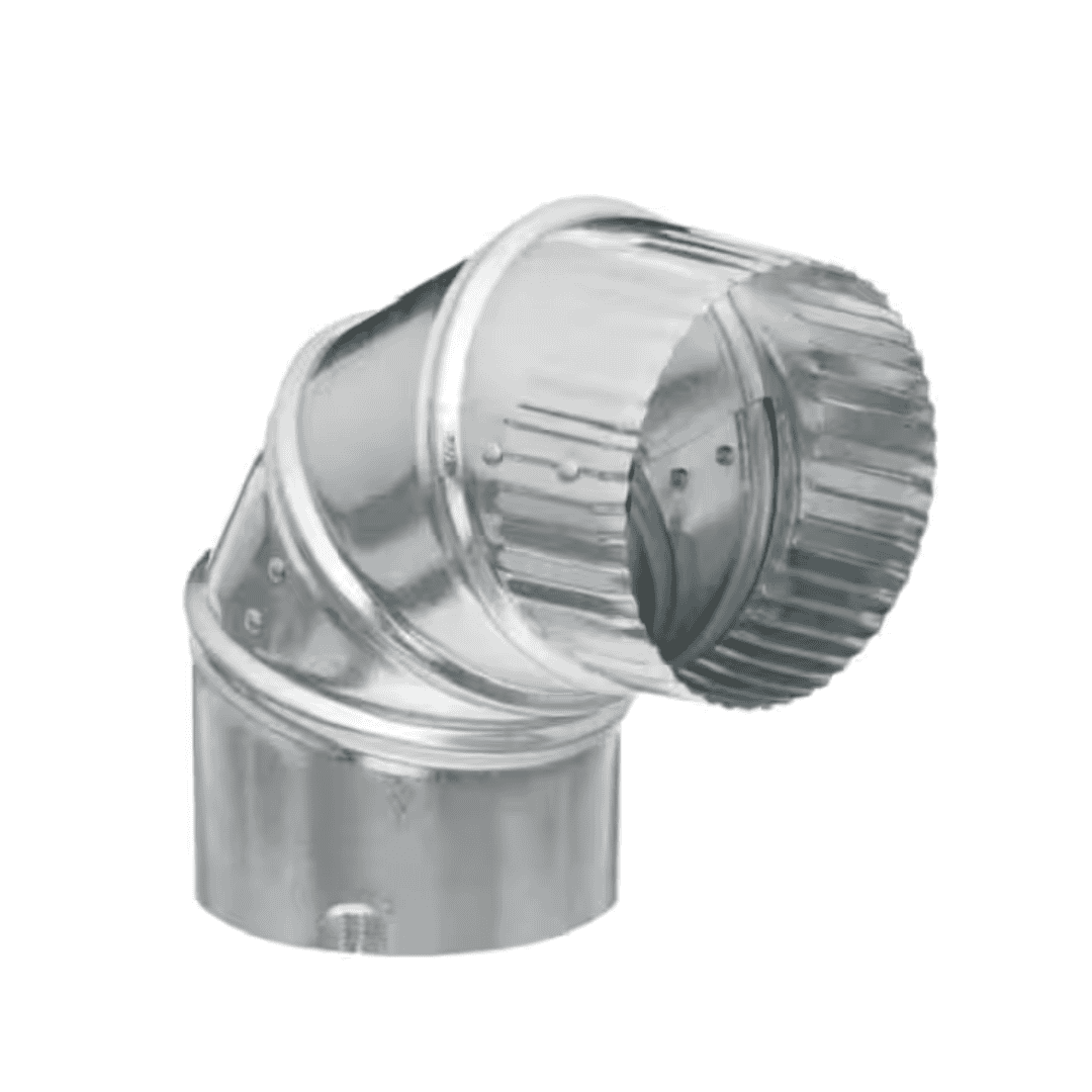 Master Flow A90E4 4 in. Aluminum 90-Degree Round Adjustable Elbow