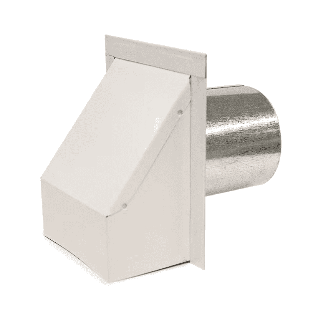 Master Flow HDWV4W 4 in. Round Heavy-Duty Wall Vent with Damper in White