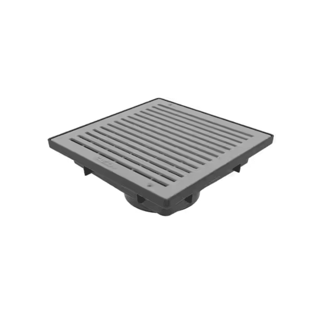 RELN 000250 Storm Vortex 9 in. Low Profile Catch Basin Complete with Gray Grate