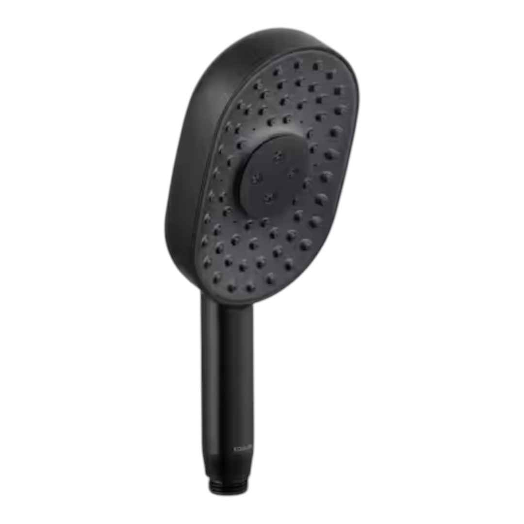 KOHLER 26284-G-BL Statement 3-Spray Patterns with 1.75 GPM 3.63 in. Wall Mount Handheld Shower Head in Matte Black
