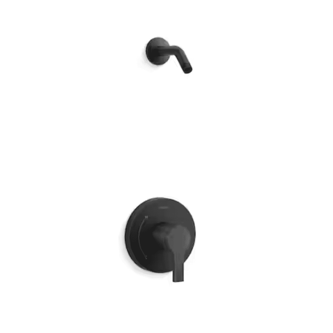 KOHLER TLS35321-4-BL Elate 1-Handle Wall Mount Shower Trim Kit In Matte Black (Valve Not Included)