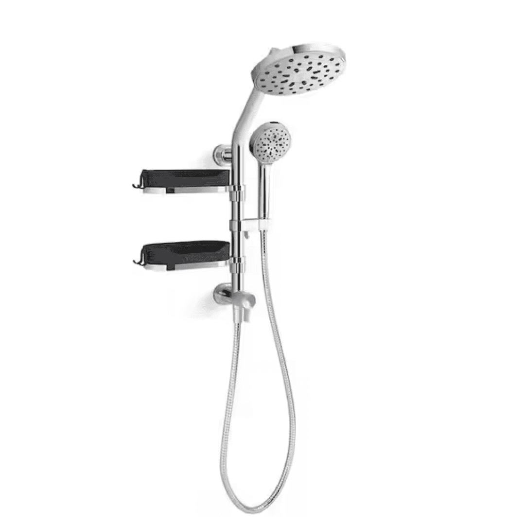 KOHLER R36494-G-CP HydroRail 5-Spray Shower Column Kit with Hand Shower and Fixed Showerhead in Polished Chrome