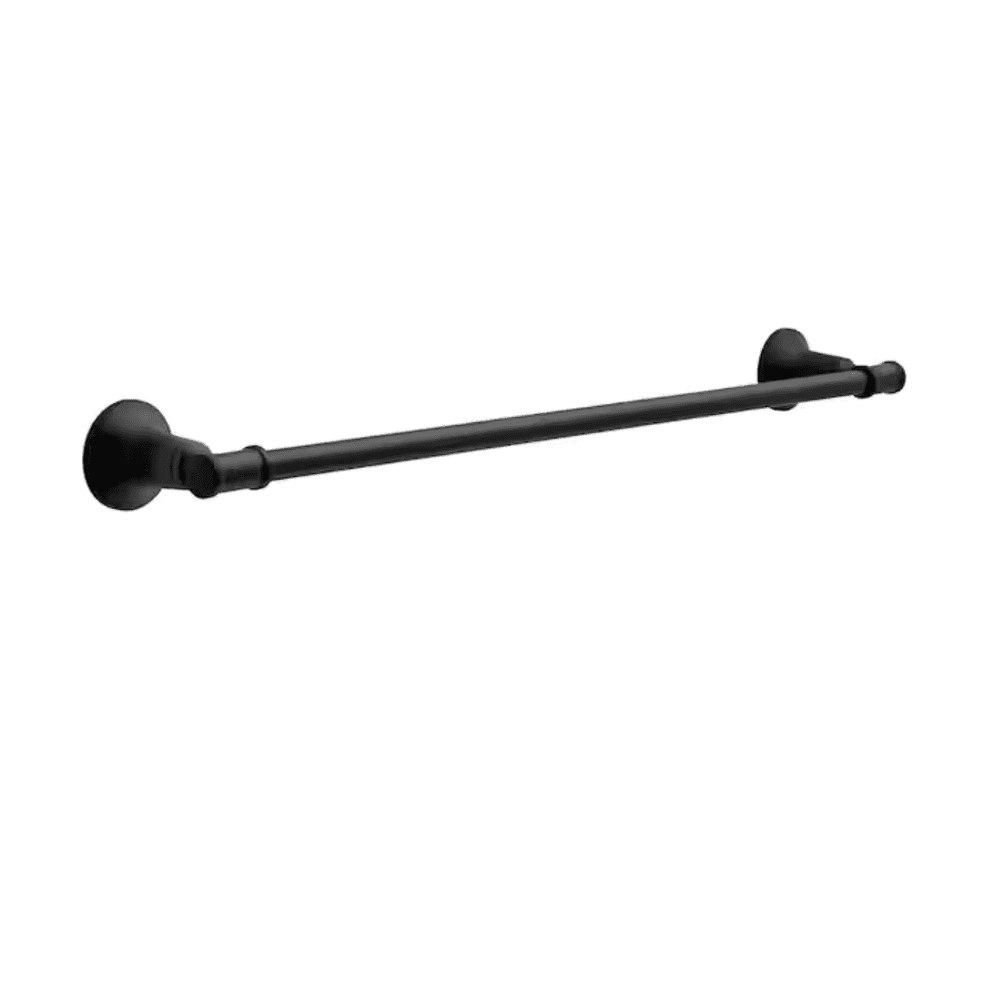 Delta CML24-MB-R Chamberlain 24 in. Wall Mount Towel Bar Bath Hardware Accessory in Matte Black