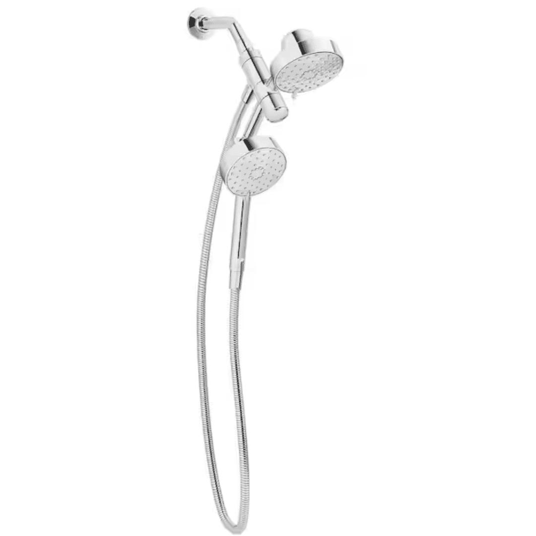 KOHLER K-23218-G-CP Awaken 3-Spray 5 in. Dual Wall Mount Fixed and Handheld Shower Head 1.75 GPM in Polished Chrome