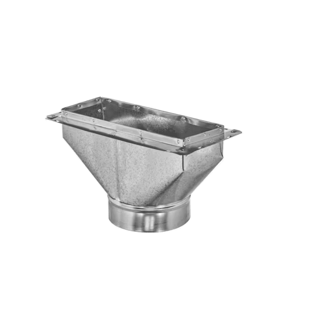 Master Flow RBF10X6X6 10 in. x 6 in. to 6 in. Universal Register Box with Flange