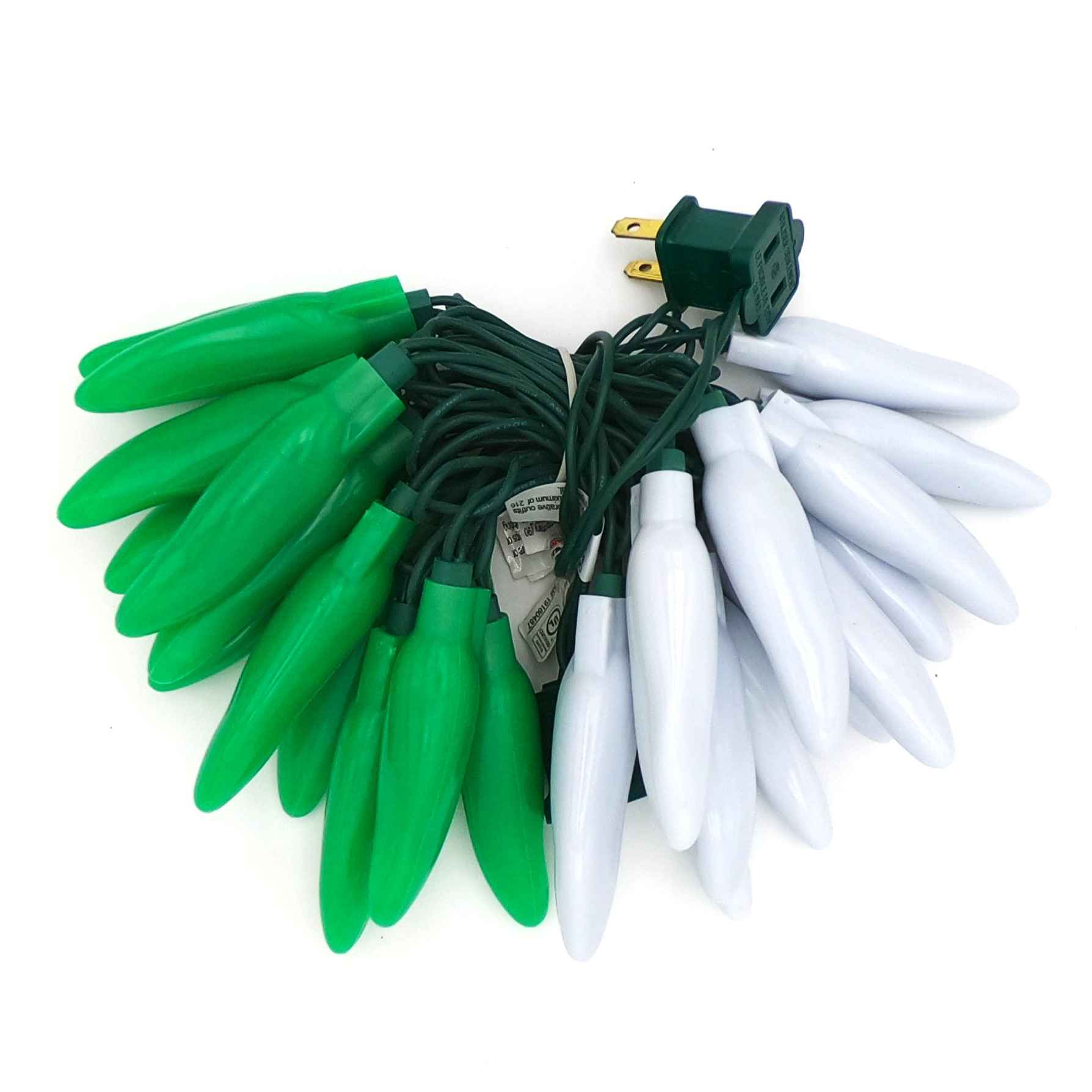 LED Chili Pepper String Lights: St Patrick's day Irish Decor - USA MADE - 50 PEPPERS