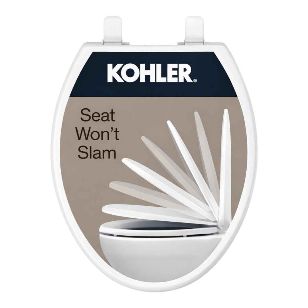 KOHLER K-20110-0 Brevia Elongated Toilet Seat in White
