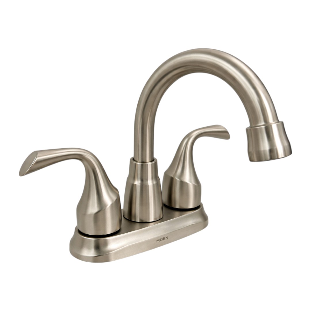 84115SRN 4 in. Centerset Double-Handle Bathroom Faucet in Fingerprint-Resistant Brushed Nickel
