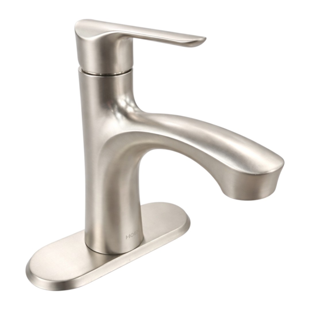 84516SRN Single-Handle Single-Hole Bathroom Faucet in Brushed Nickel