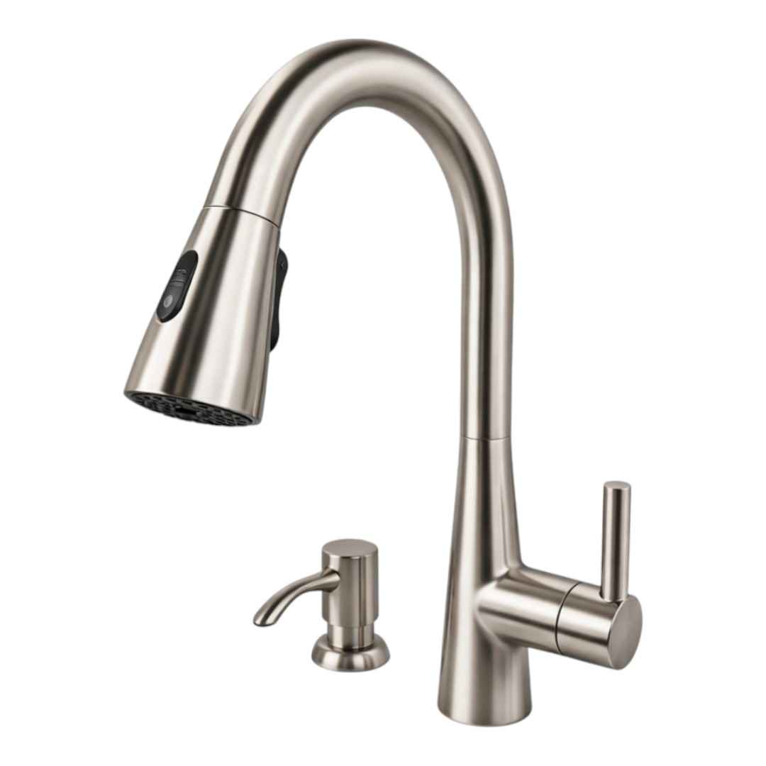 f-529-7bargs-single-handle-pull-down-sprayer-kitchen-faucet-with-deckplate-soap-dispenser-in-stainless-steel