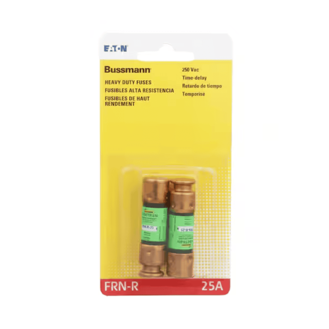 Cooper Bussmann BP/FRN-R-25 FRN Series 25 Amp Brass Fuse Cartridges (2-Pack)