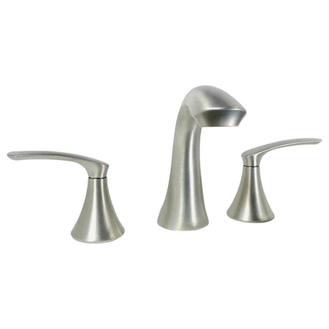 WS84551SRN 8 in. Widespread 2-Handle High-Arc Bathroom Faucet in Brushed Nickel Finish