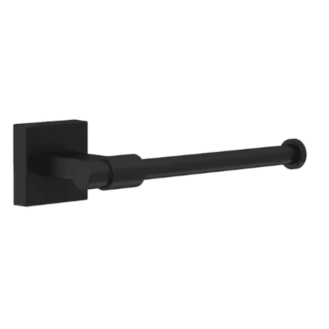 Franklin Brass MAX51-MB-R Maxted Wall Mount Single Post Toilet Paper Holder Bath Hardware Accessory in Matte Black