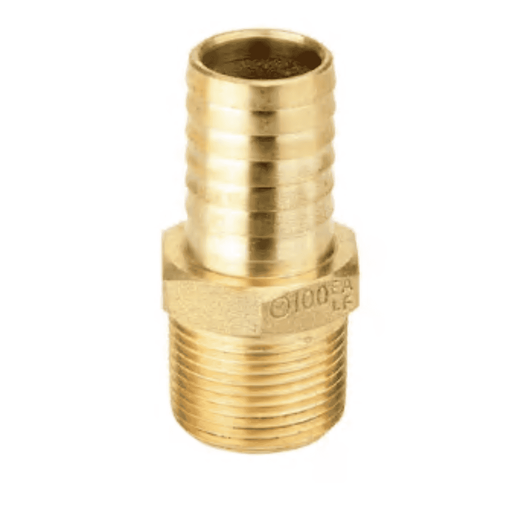 Everbilt EBMA100NL 1 in. MPT x 1 in. Barb Brass Adapter Fitting