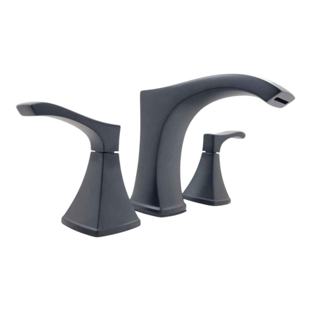 LF-049-VNBB 8 in. Widespread 2-Handle Bathroom Faucet in Matte Black Finish