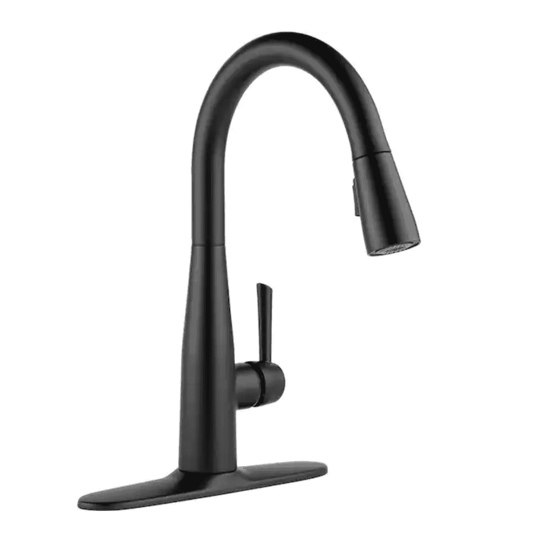 Delta 9113-BL-DST Essa Single-Handle Pull-Down Sprayer Kitchen Faucet with MagnaTite Docking in Matte Black