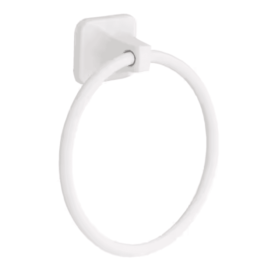 Franklin Brass D2416W Futura Wall Mount Round Closed Towel Ring Bath Hardware Accessory in White