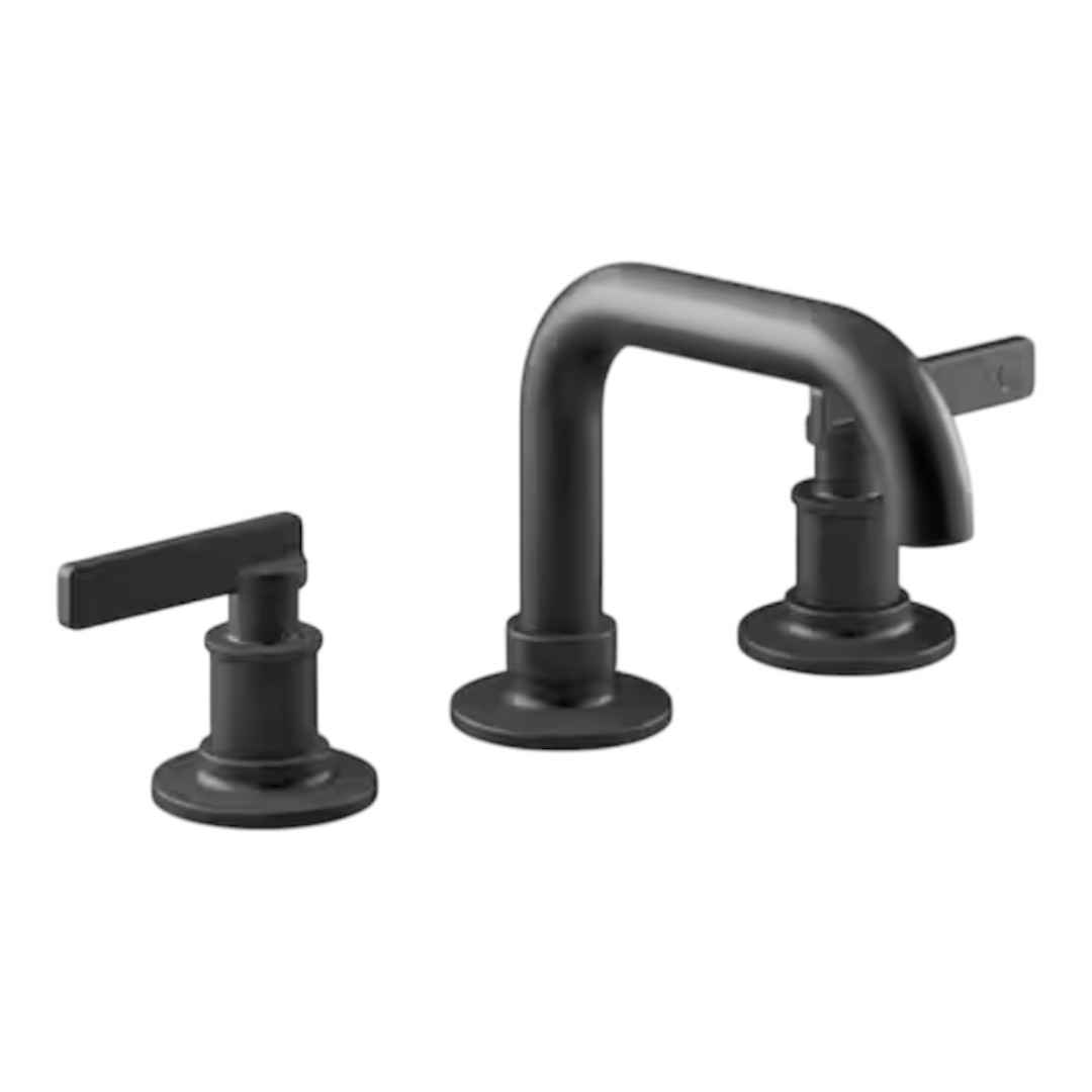 kohler-35908-4-bl-castia-by-studio-mcgee-8-in-widespread-double-handle-bathroom-sink-faucet-1-2-gpm-in-matte-black