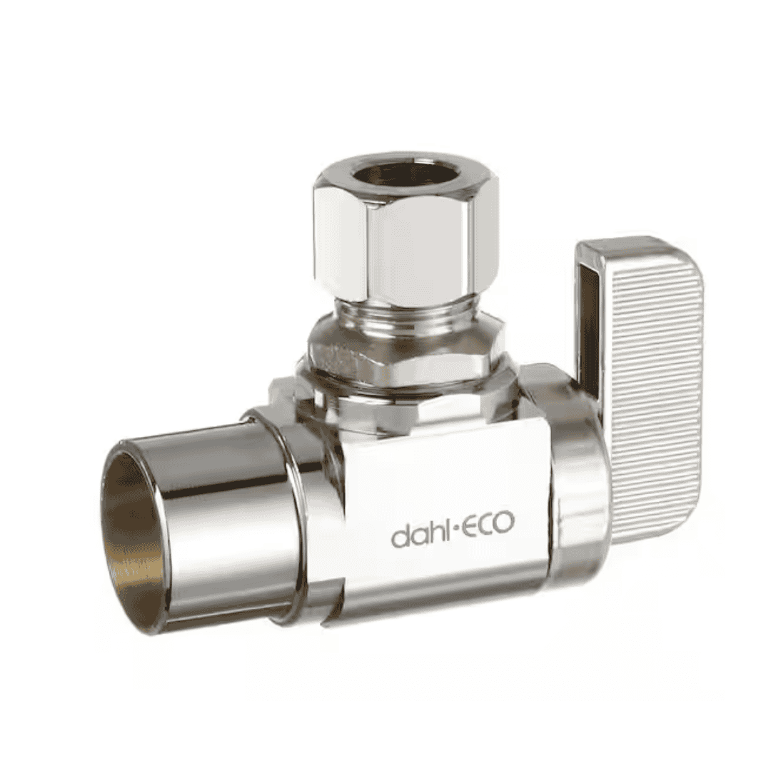 DAHL 6111331BAGHDUSA 1/2 in. Sweat Inlet x 3/8 in. Compression Outlet 1/4-Turn Angle Stop