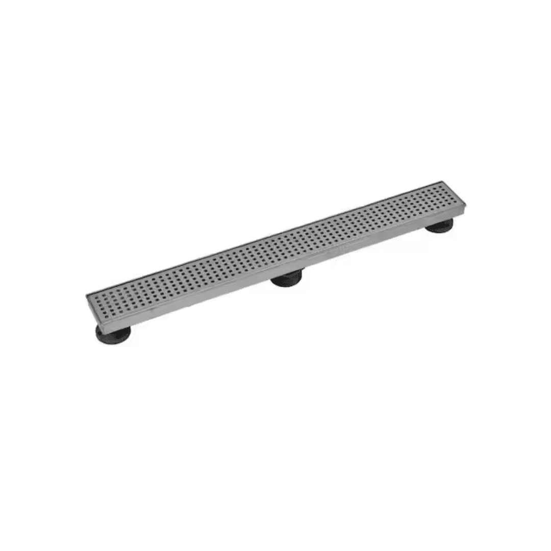 Oatey DLS2280R2 Designline 28 in. Stainless Steel Linear Shower Drain with Square Pattern Drain Cover