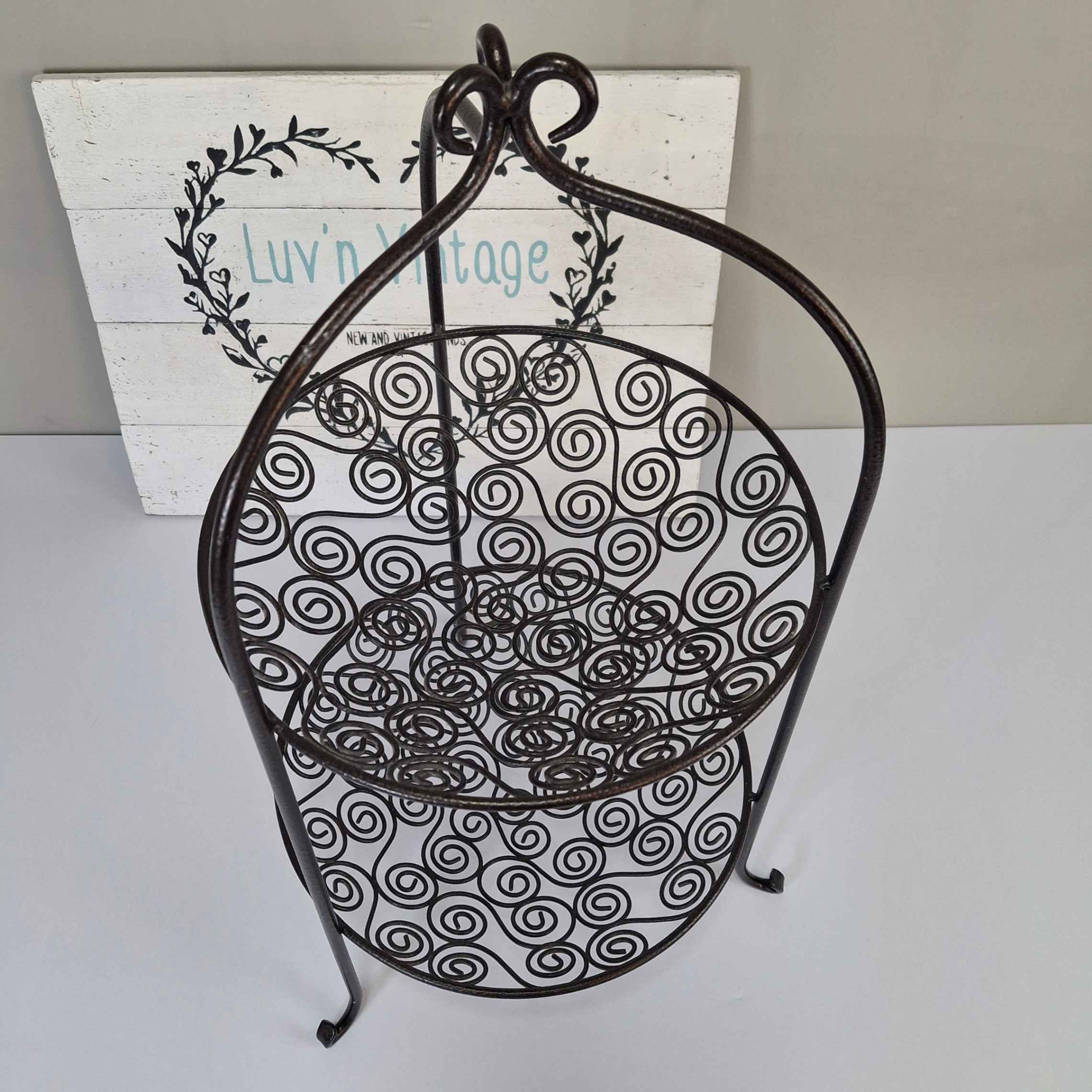 ornate-scroll-two-tier-metal-serving-stand-dessert-fruit-display