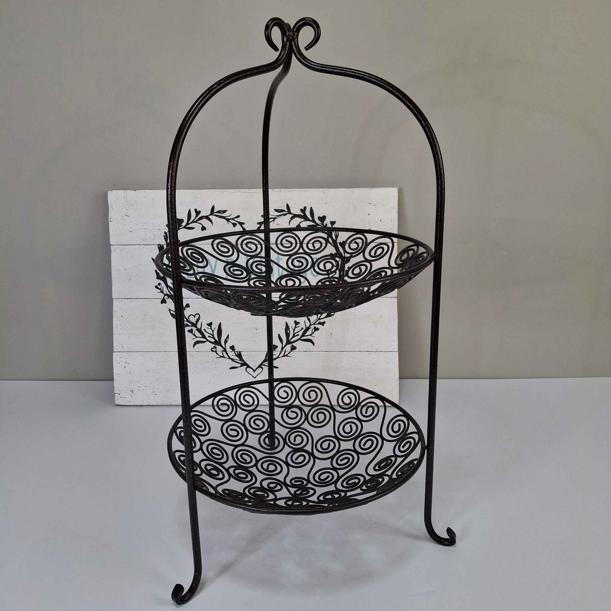 ornate-scroll-two-tier-metal-serving-stand-dessert-fruit-display