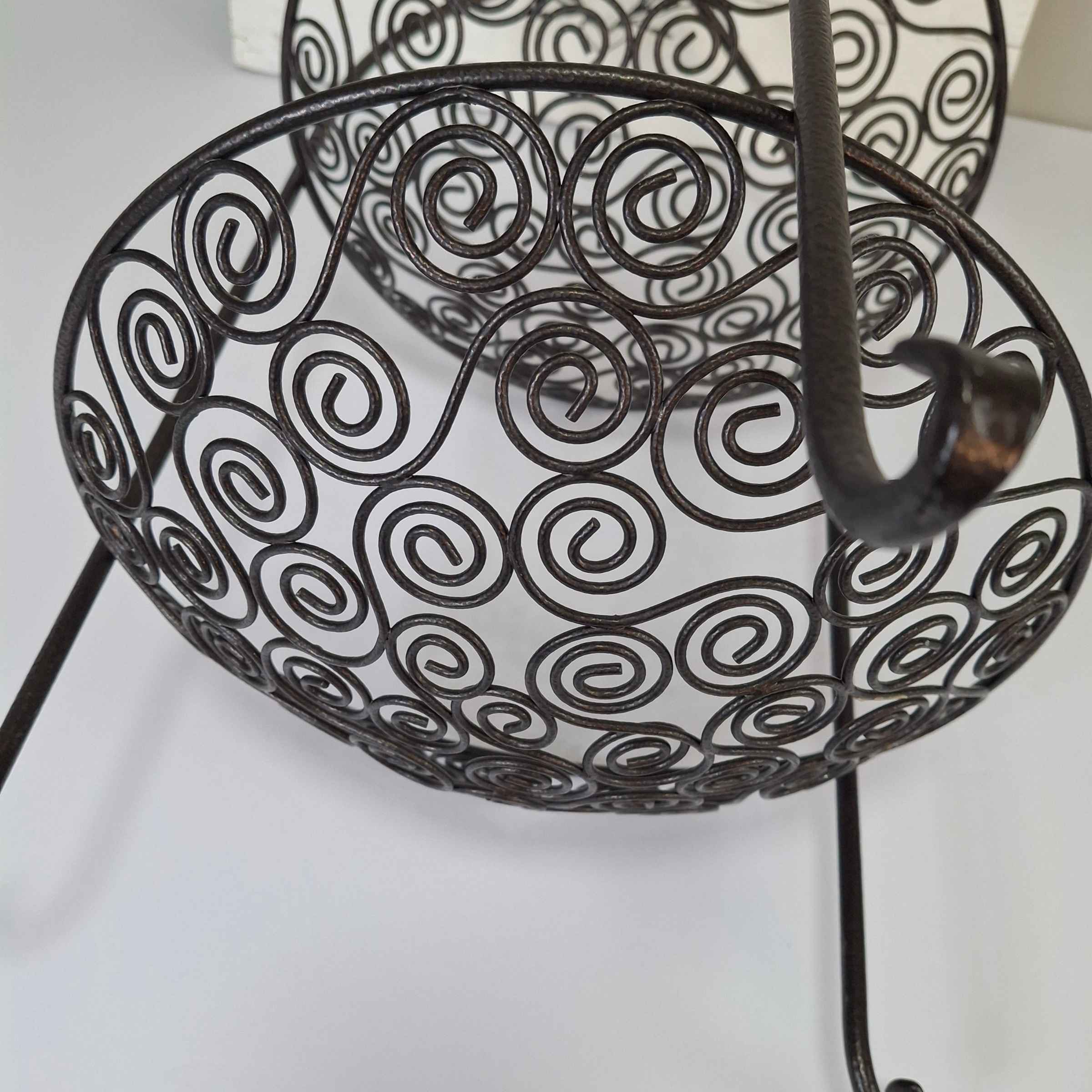 ornate-scroll-two-tier-metal-serving-stand-dessert-fruit-display