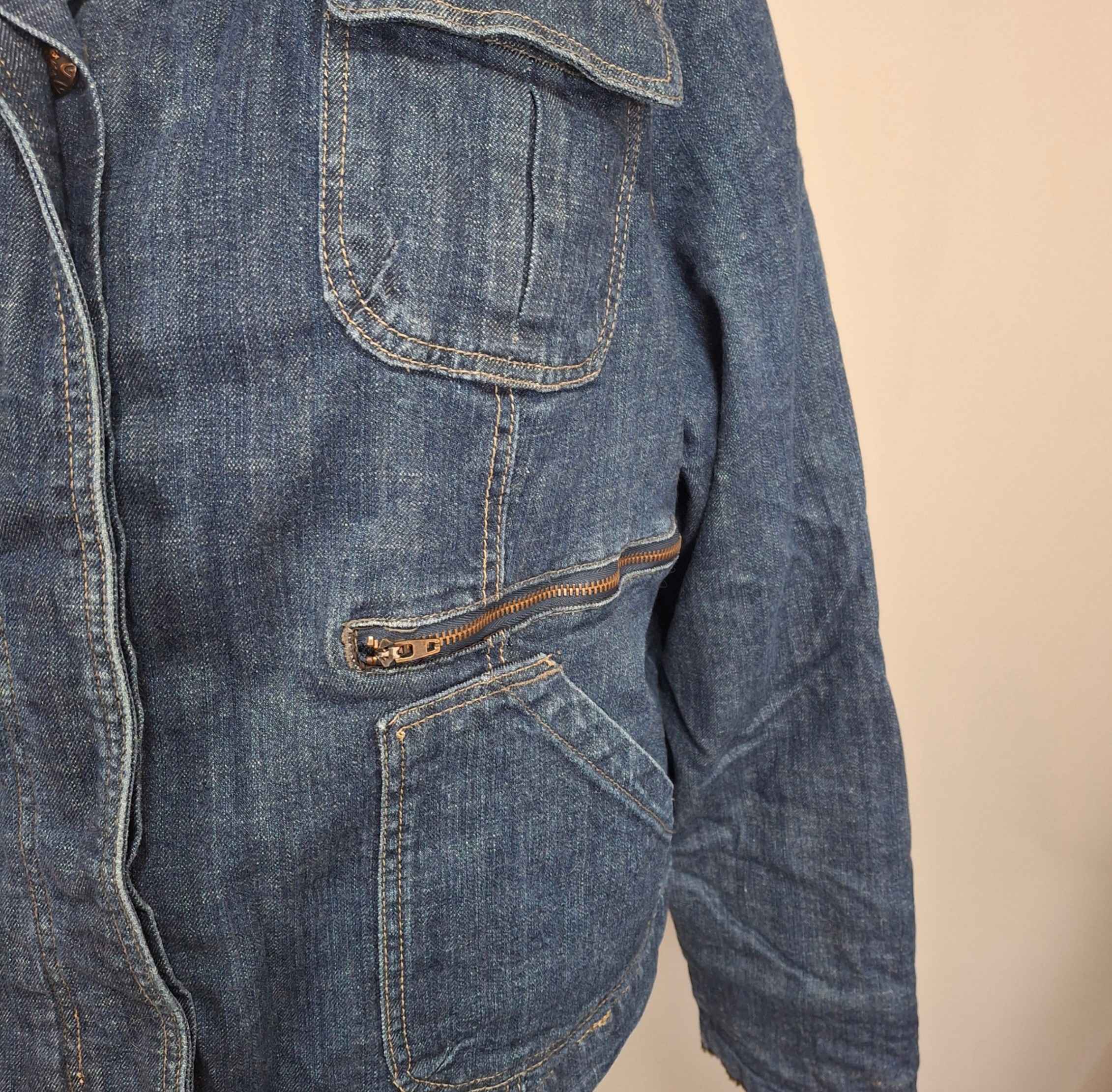 womens-denim-jacket-utility-pockets-zipper-accents-button-front-size-30-32