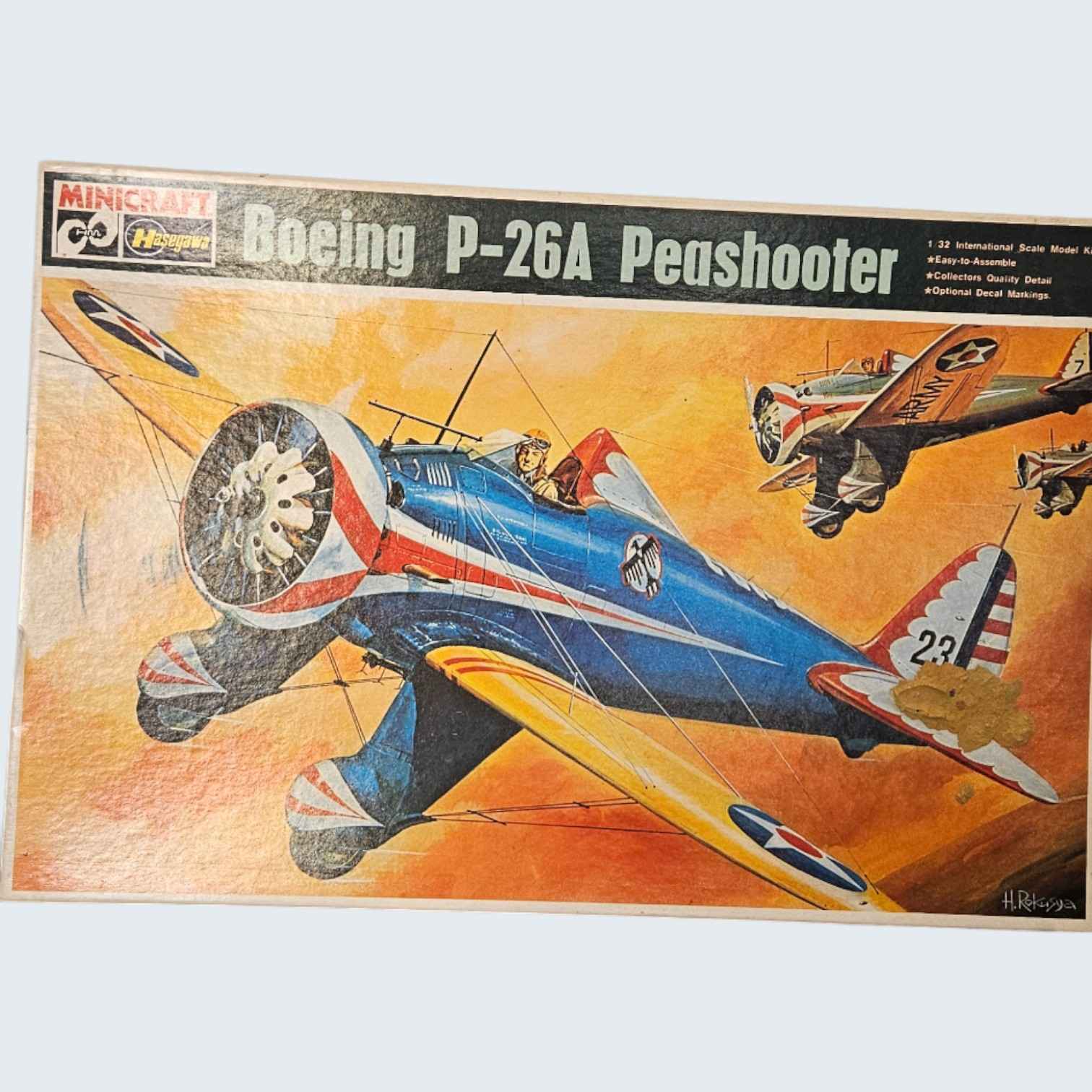 Model Airplane by Minicraft/Hasegawa Boeing P-26A Peashooter–ITEM #4050