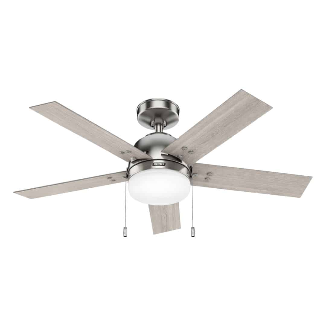 51546 44 in. Indoor Brushed Nickel Ceiling Fan with Light Kit