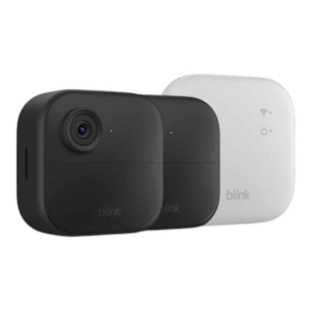 Blink B0DV4WPXNM Outdoor 4 XR-Wireless Battery Operated Outdoor Security Camera System with 2-Cameras and Included Sync Module XR, Black