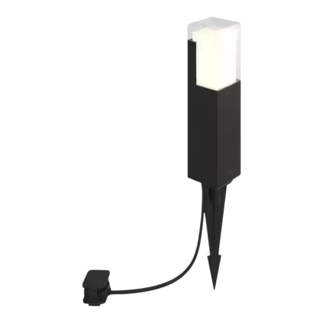 Artika 8BOL-GELV-HD2BL Gemini Low Voltage Black 190 Lumens Hardwired Integrated LED Modern Outdoor Garden and Pathway Bollard-Light