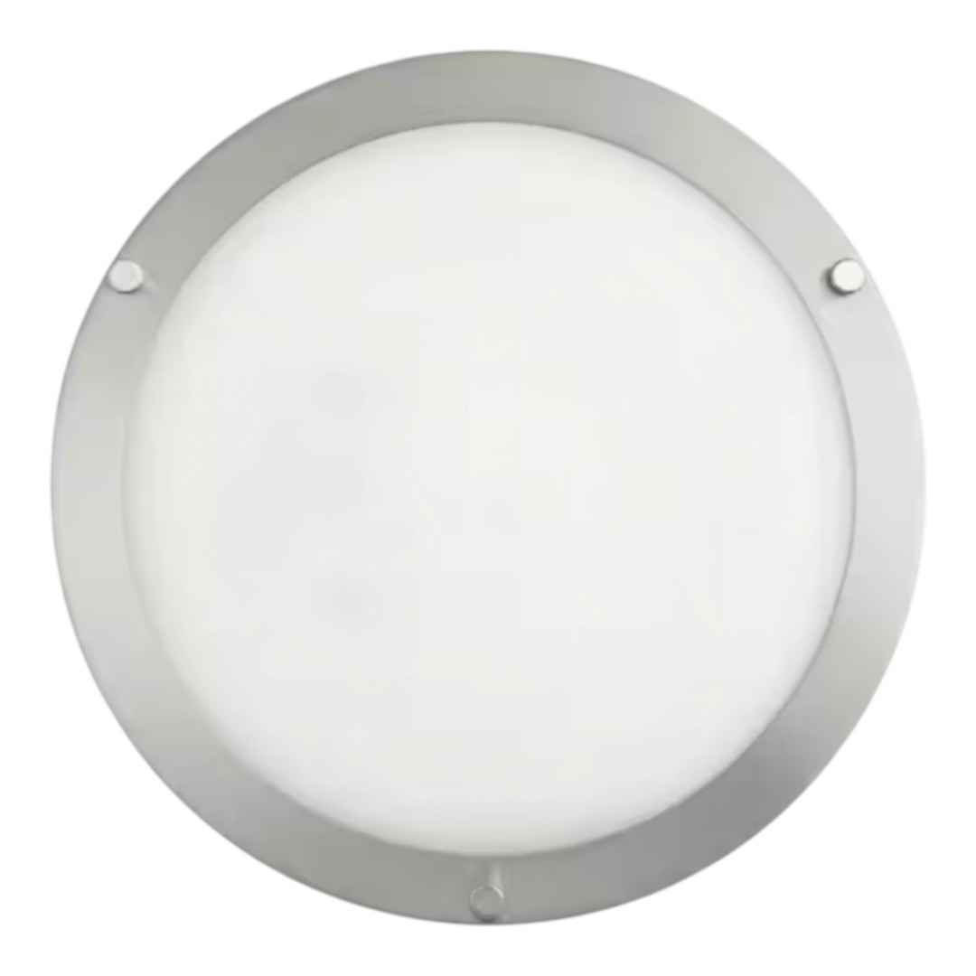 Hampton Bay HB1023C5CCT35-2 Flaxmere 12 in. Modern Brushed Nickel Selectable 5 CCT Integrated LED Flush Mount for Kitchens or Bedrooms (2-Pack)